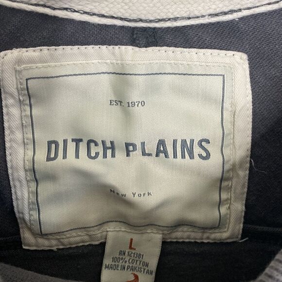 DITCH PLAINS New York Men’s Gray Distressed Style Sweatshirt Size L - Picture 2 of 3